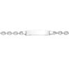 3.30mm figaro bracelet in solid 14K white gold, view 2