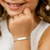 3.30mm figaro bracelet in solid 14K white gold, view 3