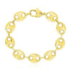 12.00mm mariner bracelet in solid 14K yellow gold, view 2