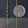 14K Yellow Gold Wheat Round Chain