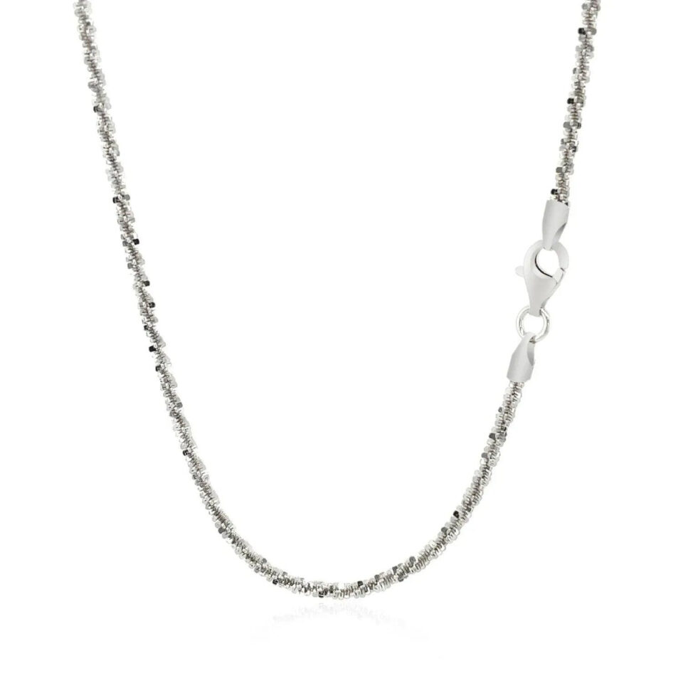 Sterling Silver, Rhodium Plated Chain 2.2mm