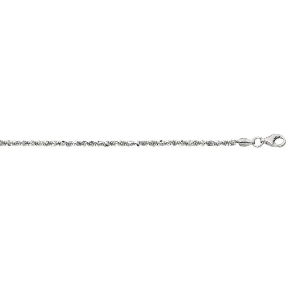 Sterling Silver, Rhodium Plated Chain 2.2mm