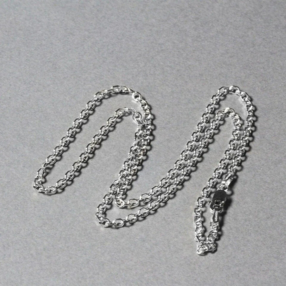 14K White Gold Cable Chain 2.20mm