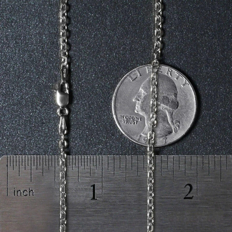 14K White Gold Cable Chain 2.20mm