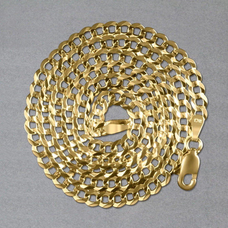 10K Yellow Gold Curb Chain 3.60mm