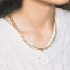 6.6 mm lite figaro chain in solid 10K yellow gold, view 10