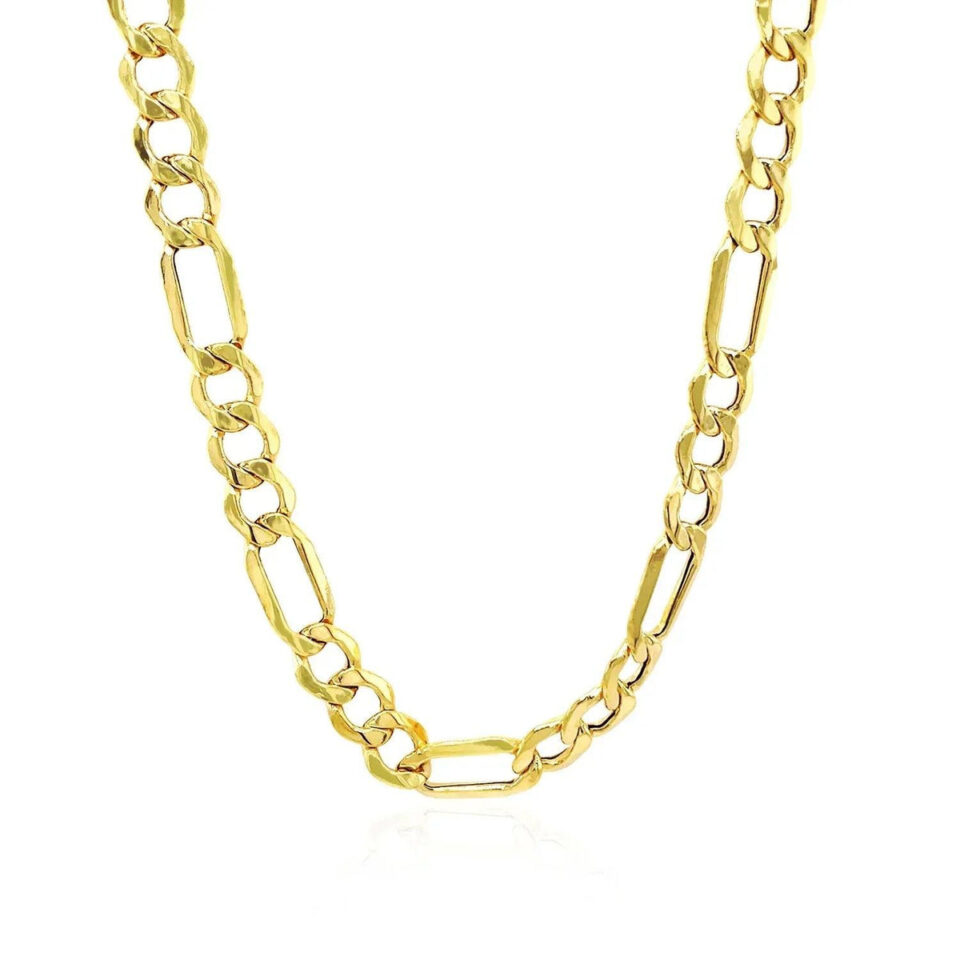10K Yellow Gold Figaro Chain 6.60mm
