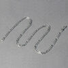 3.80mm figaro chain in solid 14K white gold, view 5