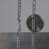 3.80mm figaro chain in solid 14K white gold, view 7