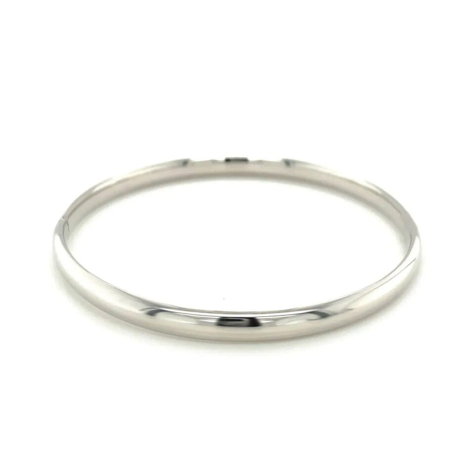 14K White Gold Bangle 5.00mm