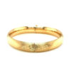 10 mm floral carved bangle in solid 14K yellow gold