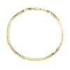 9.65 mm fancy bar curved connectors bracelet in solid 14K two-tone gold, view 2