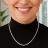 14K White Gold Curb Chain