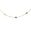 14K Two-Tone Gold Diamond-Cut Heart Anklet