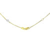 14K Two-Tone Gold Diamond-Cut Heart Anklet