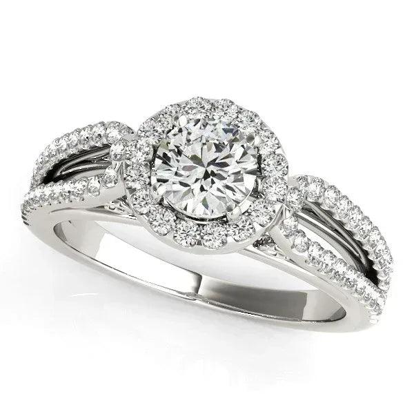 14K White Gold Lab-Grown Diamond Engagement Ring 7/8cttw