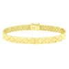 Nature inspired clover bracelet in solid 14K yellow gold