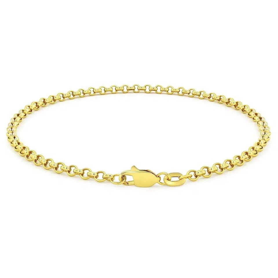 14K Yellow Gold Rolo Bracelet