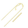 1.1 mm adjustable box chain in solid 14K yellow gold, view 2