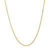 1.1 mm adjustable box chain in solid 14K yellow gold