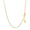 1.1 mm adjustable box chain in solid 14K yellow gold, view 3