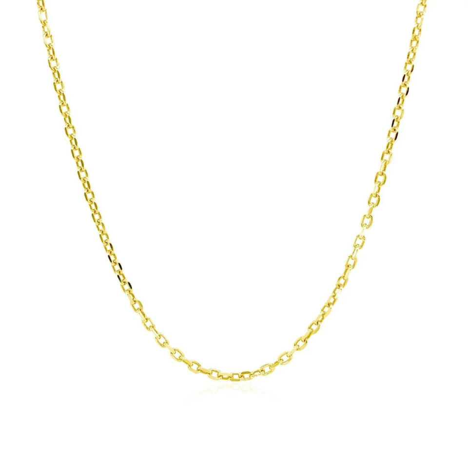 14K Yellow Gold Cable Chain 1.50mm