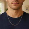 14K Yellow Gold Diamond-Cut Cable Link Chain, 1.5 mm