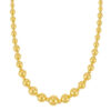Graduated bead pallina necklace in solid 14K yellow gold