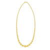 Graduated bead pallina necklace in solid 14K yellow gold, view 2