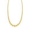 Graduated bead pallina necklace in solid 14K yellow gold, view 3