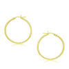 14K Yellow Gold Polished Hoop Earrings 2x30mm