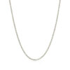 1.5mm cable chain in solid 14K white gold