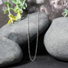 1.5mm cable chain in solid 14K white gold, view 4