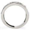 1/2 ct tw lab-grown diamond studded square motif ring in solid 14K white gold, view 3