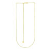 Adjustable wheat chain in solid 14K yellow gold