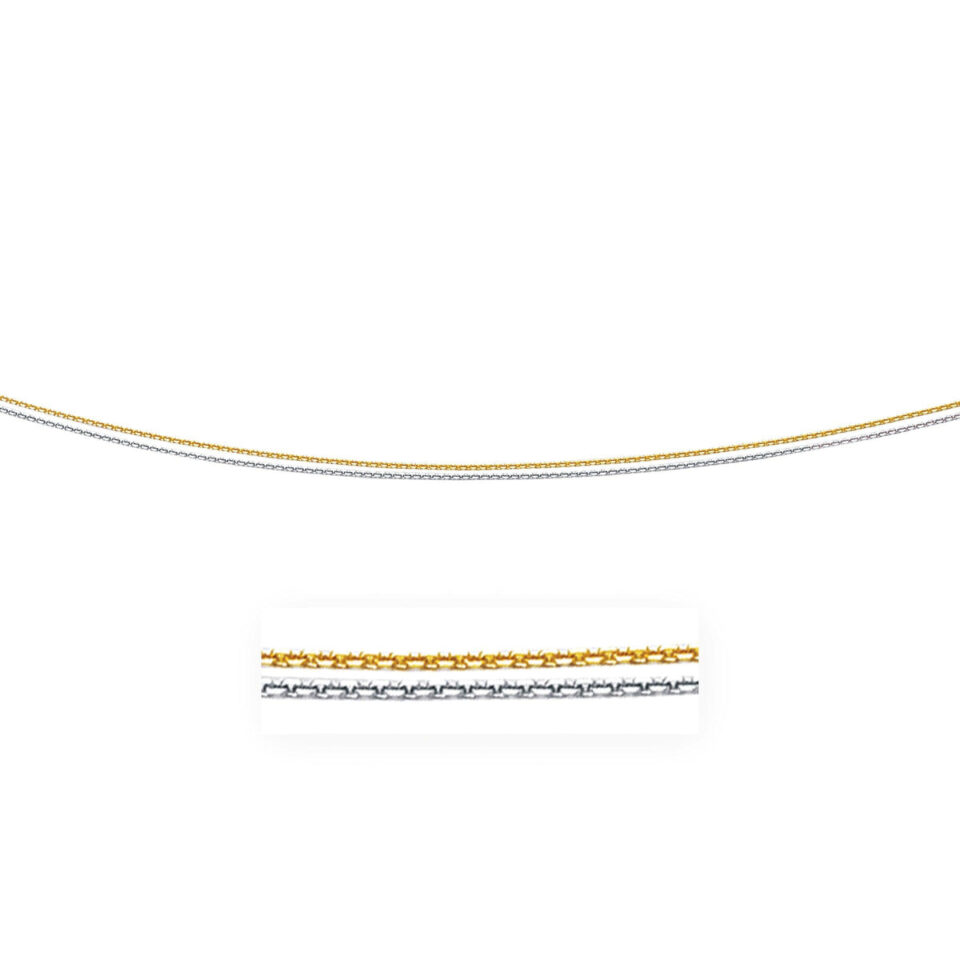 14K Gold Cable Pendant