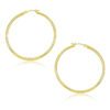 1.5x30mm polished hoop earrings in solid 14K yellow gold