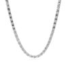 Heart chain in solid 14K white gold