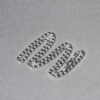 Heart chain in solid 14K white gold, view 5