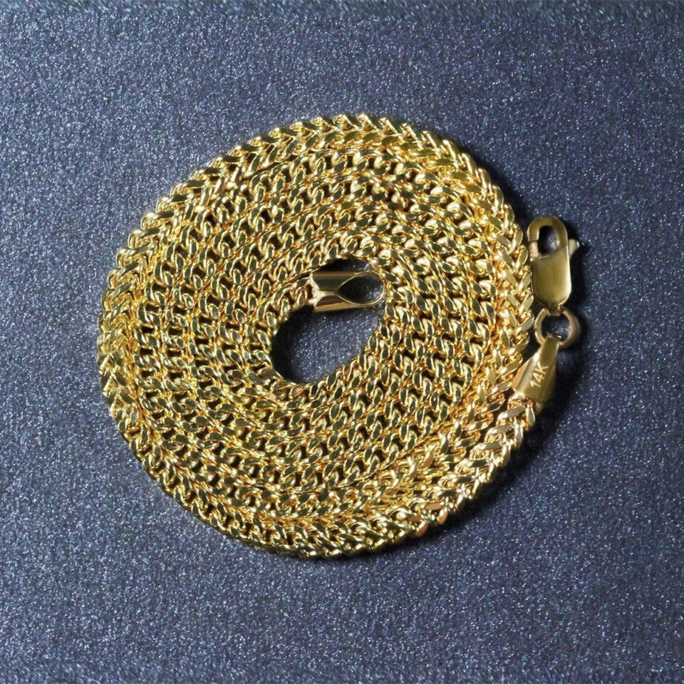 3.20mm wheat chain in solid 14K yellow gold, view 6