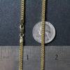 3.20mm wheat chain in solid 14K yellow gold, view 7