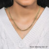 3.20mm wheat chain in solid 14K yellow gold, view 9
