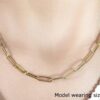 4.20mm paperclip chain in solid 10K yellow gold, view 7