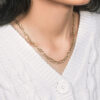 Figaro chain in solid 10K yellow gold, view 10