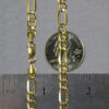 Figaro chain in solid 10K yellow gold, view 7