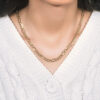 Figaro chain in solid 10K yellow gold, view 9