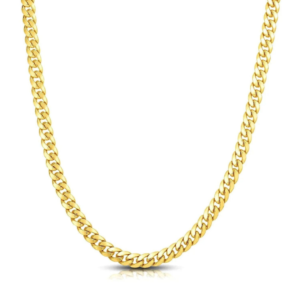 14K Yellow Gold Cuban Chain 7.10mm