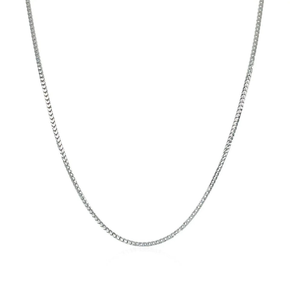 14K White Gold Franco Chain