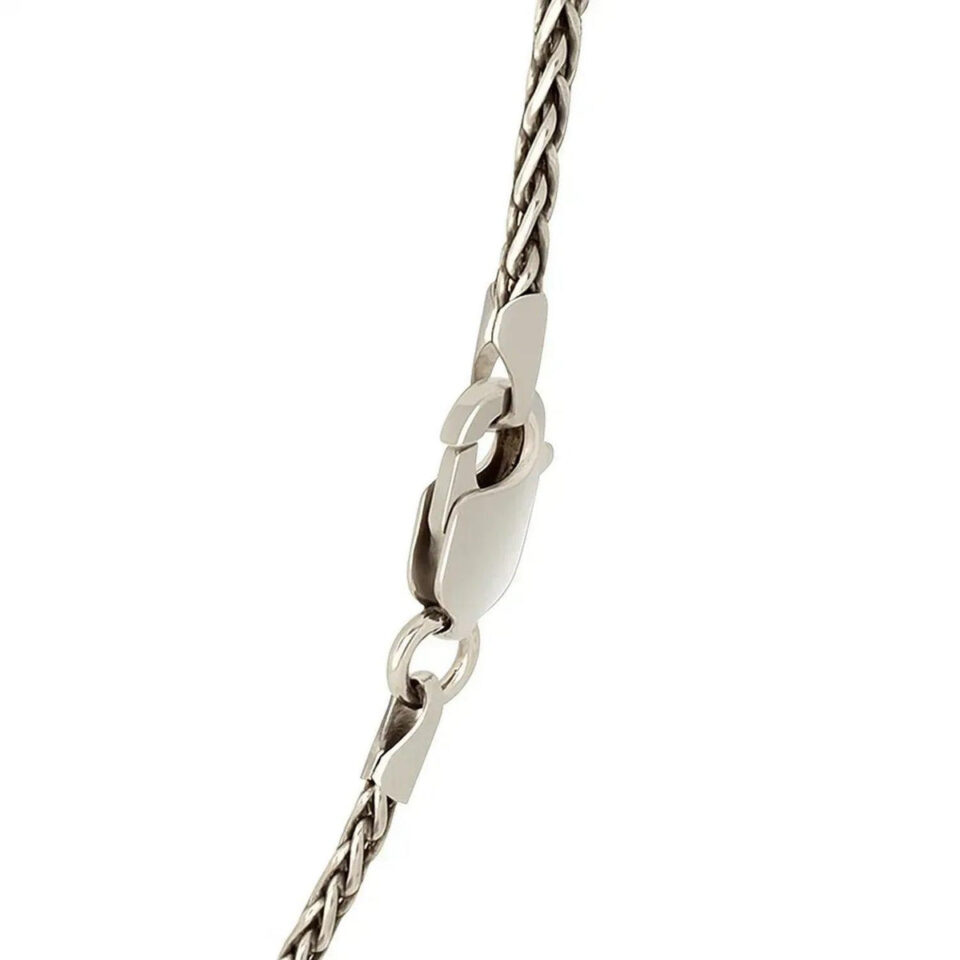 Sterling Silver, Rhodium Plated Wheat 1.50mm