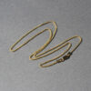 1.20mm wheat round chain in solid 14K yellow gold, view 5